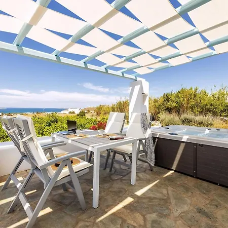 Luxury 1 Bedroom Vrachian Earth Private Jacuzzi Beautiful Views Naousa *