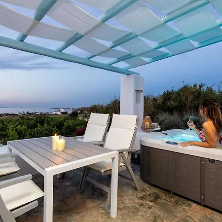 Luxury Paros 1 Bedroom Vrachian Earth Private Jacuzzi 别墅 Protorgia